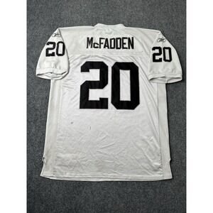 Mens NFL Football Oakland Raiders Darren McFadden #20 White Jersey, Size 54 XXL